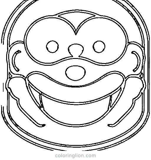 A monkey Coloring Page