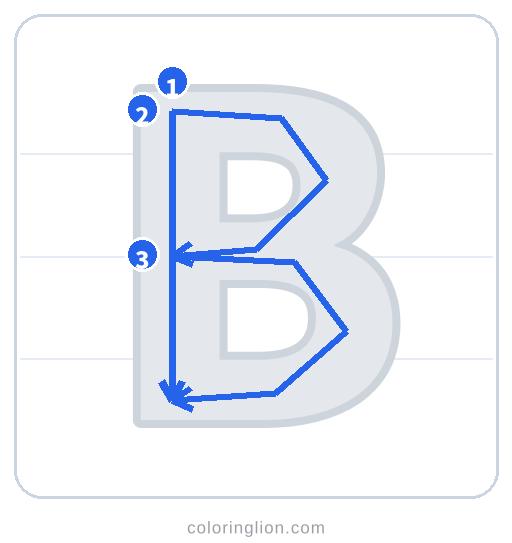 Trace Letter B