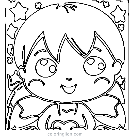 Fairy with a star Coloring Page