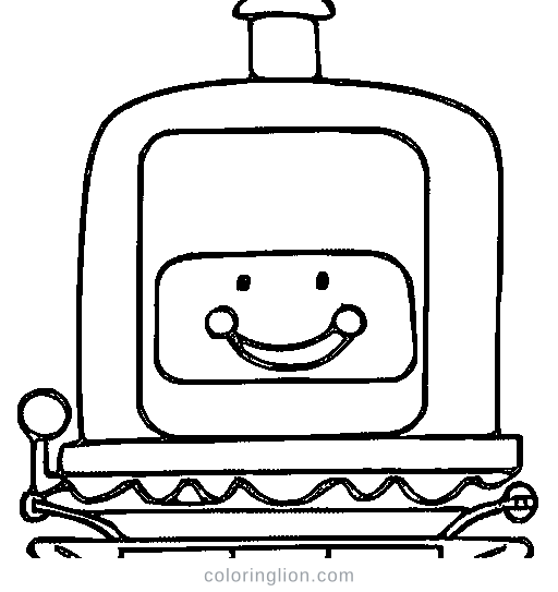 A train with carriages Coloring Page