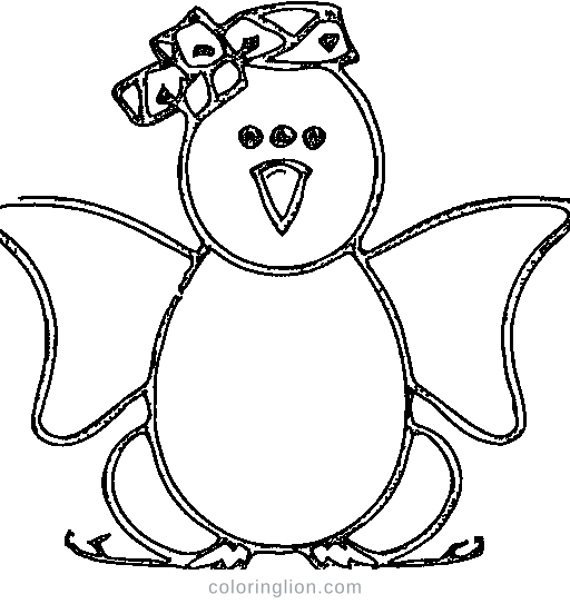 A penguin Coloring Page