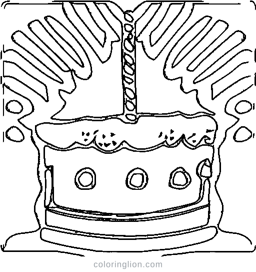A slice of cake Coloring Page