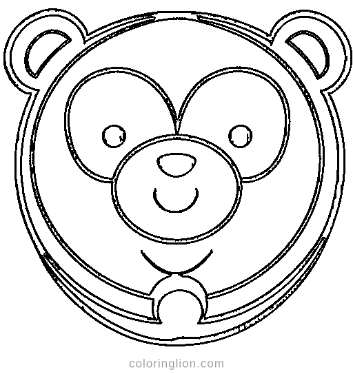 A teddy bear holding a heart Coloring Page