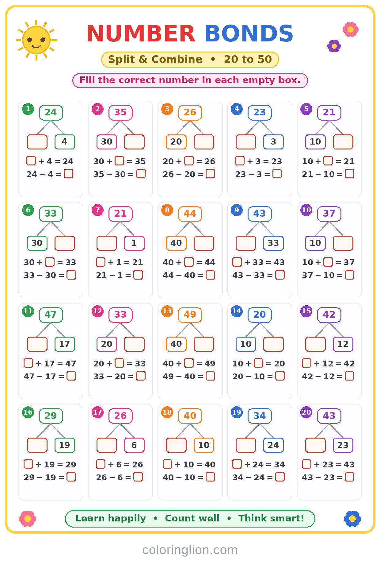 Number Bonds 26