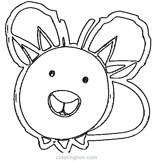 Furry monster with horns Coloring Page