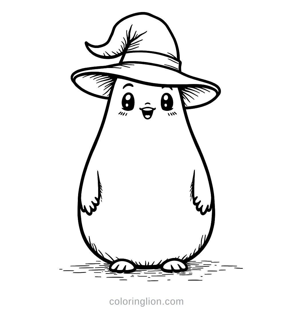 Witch Hat Coloring Page