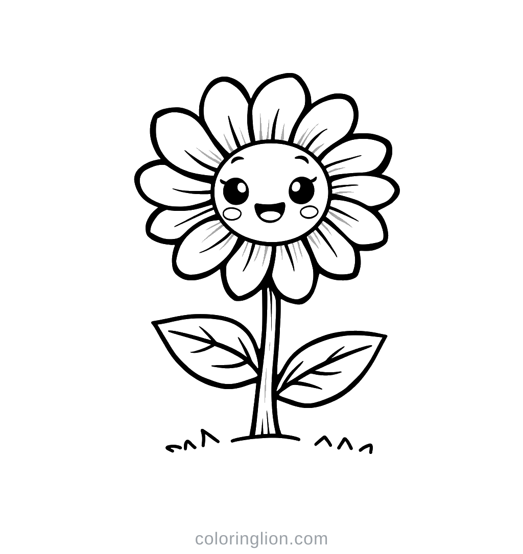 Sunflower Coloring Page