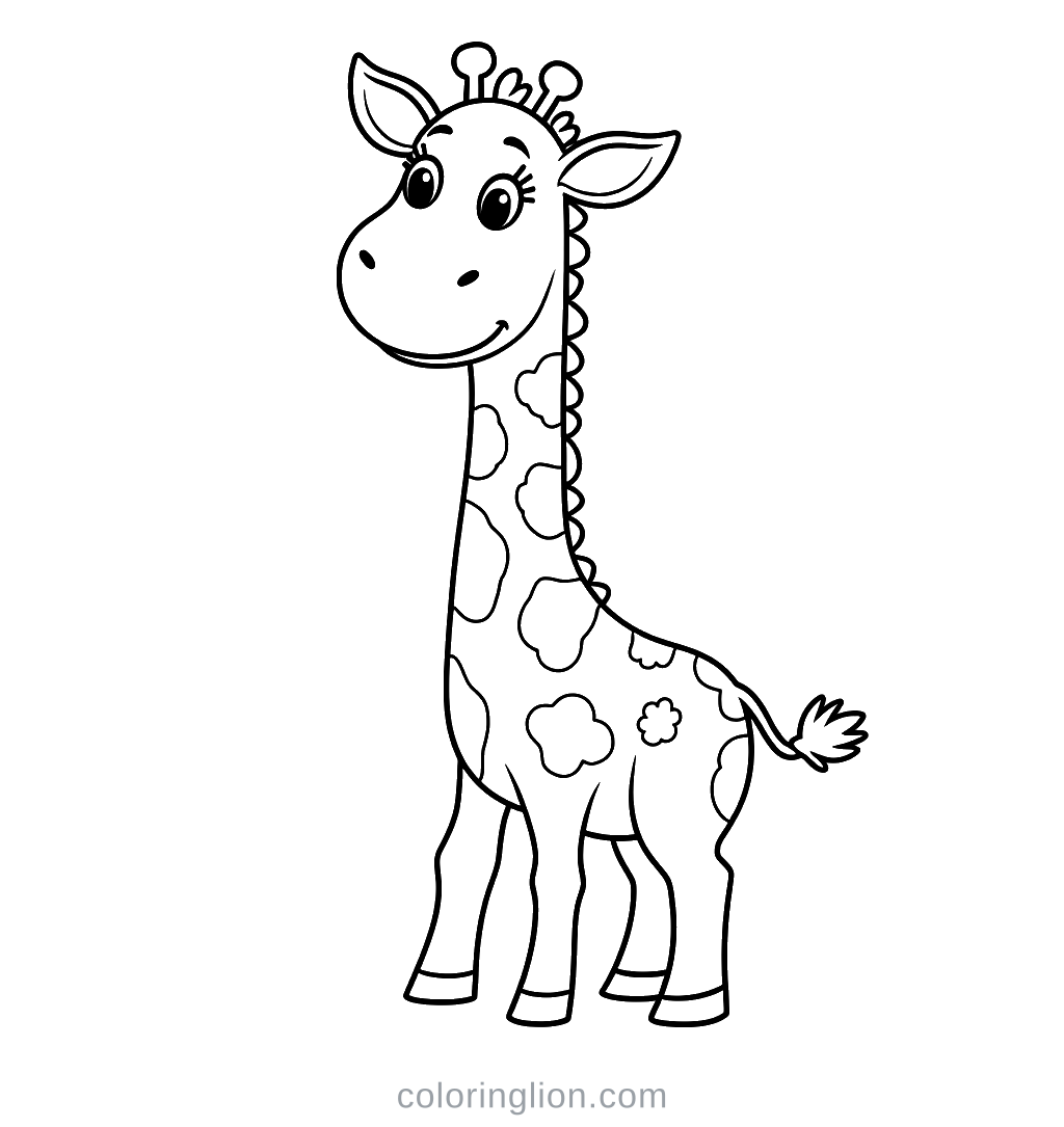 Giraffe Coloring Page