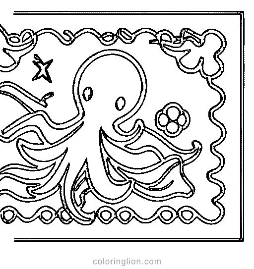 Cute Octopus Coloring Page