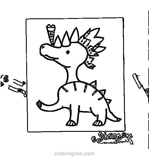 A stegosaurus Coloring Page