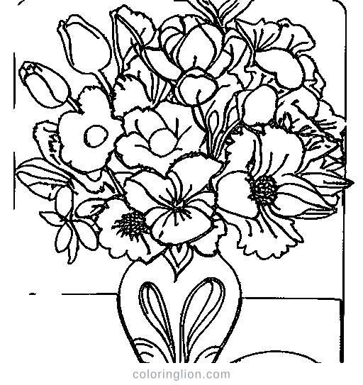 Tulip Bouquet Coloring Page