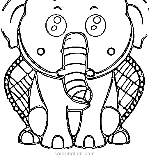 Baby elephant Coloring Page