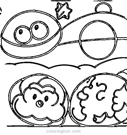 A row of planets Coloring Page