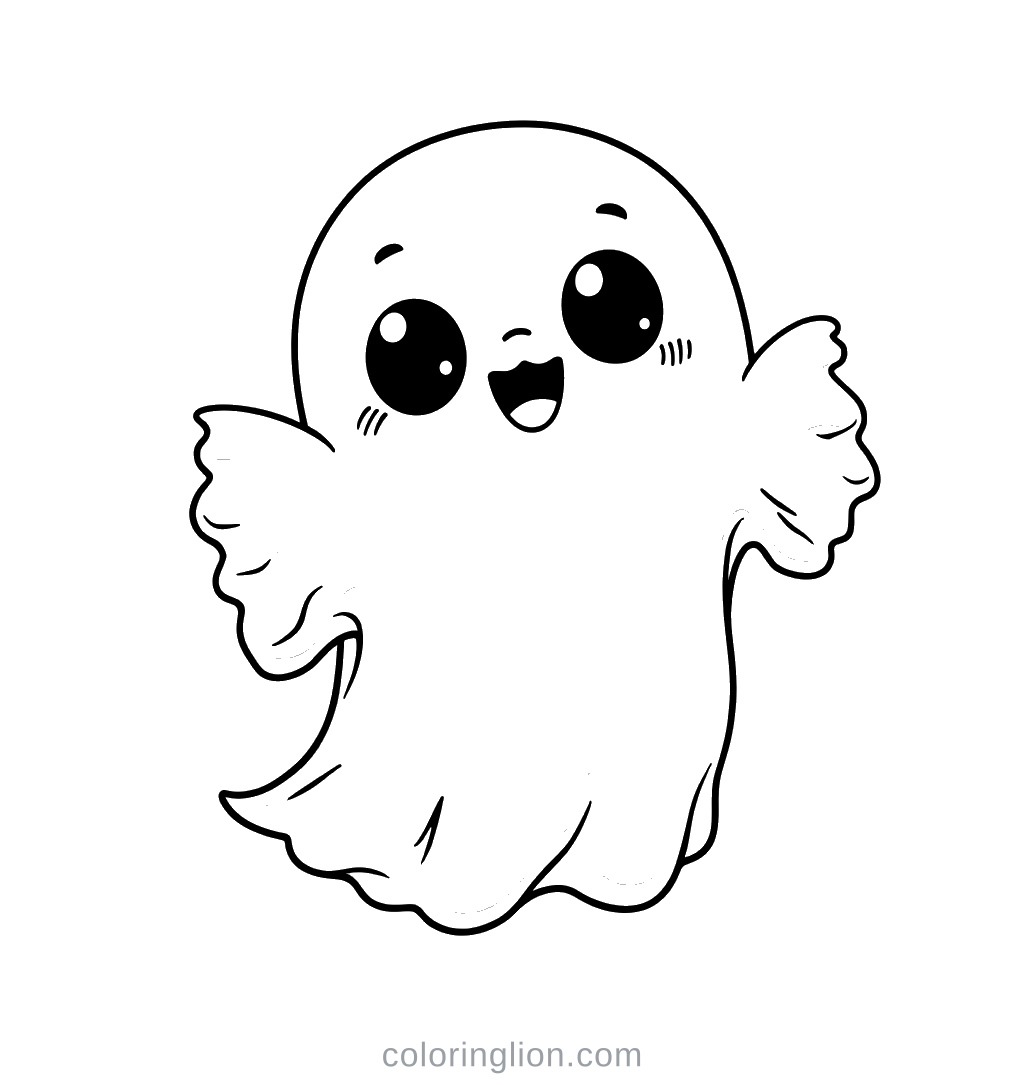 Halloween Ghost Coloring Page