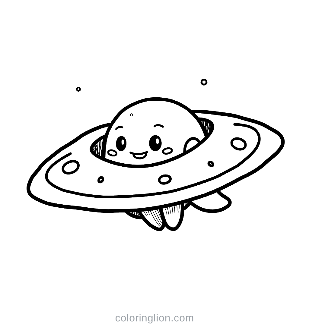 Ufo Coloring Page