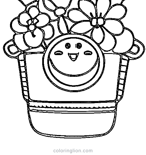 A potted flower Coloring Page