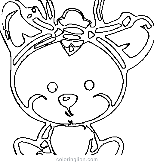 A reindeer Coloring Page