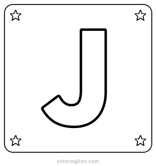 Letter J Coloring Page