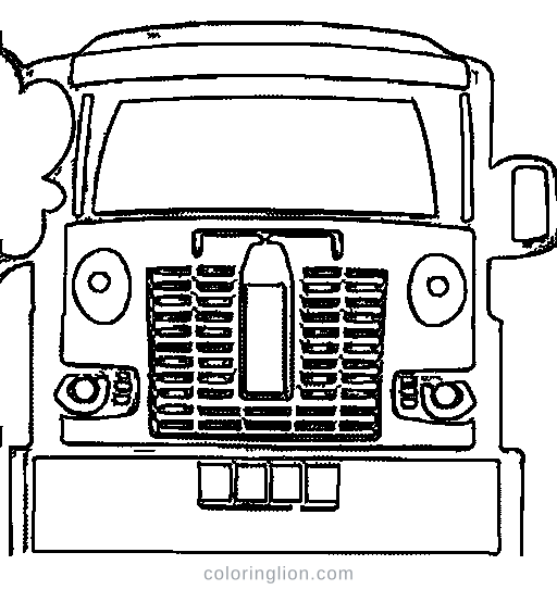 A fire truck with a ladder Coloring Page