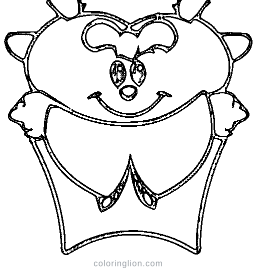 A smiling butterfly Coloring Page