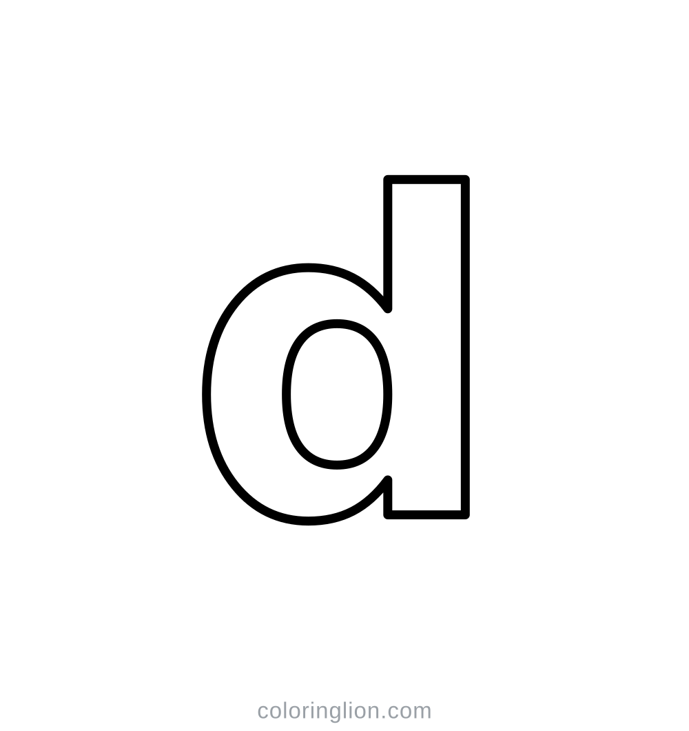 소문자 d 색칠 도안