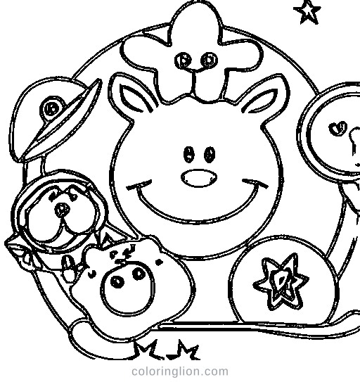 A smiling planet Earth Coloring Page