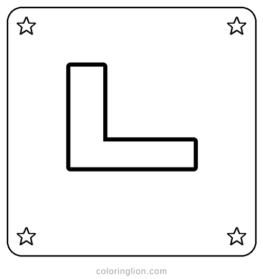Hangul ㄴ Coloring Page