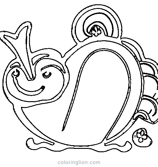 A snail Coloring Page