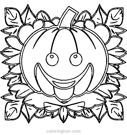 A smiling pumpkin Coloring Page
