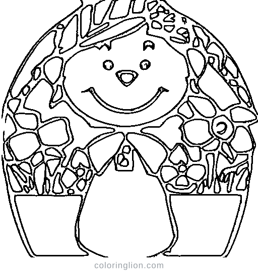A princess holding flowers Coloring Page