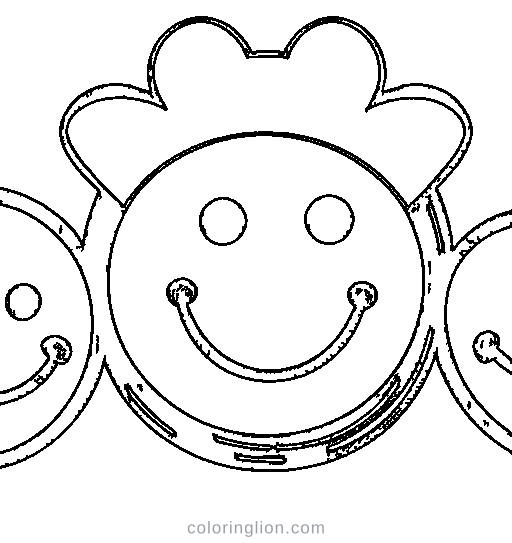 A smiling hamburger Coloring Page
