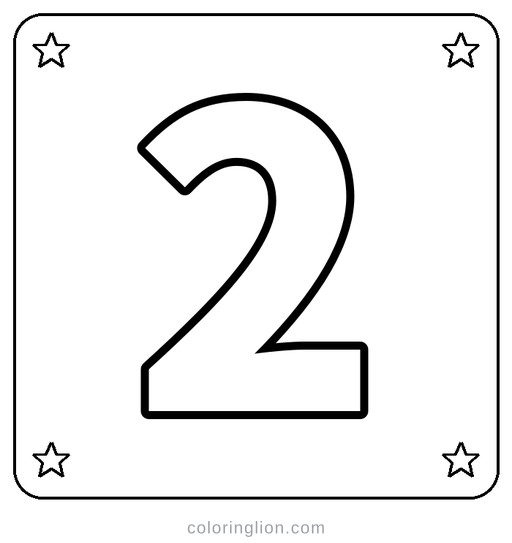 Number 2 Coloring Page