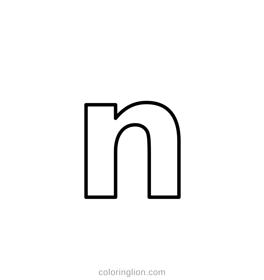 소문자 n 색칠 도안