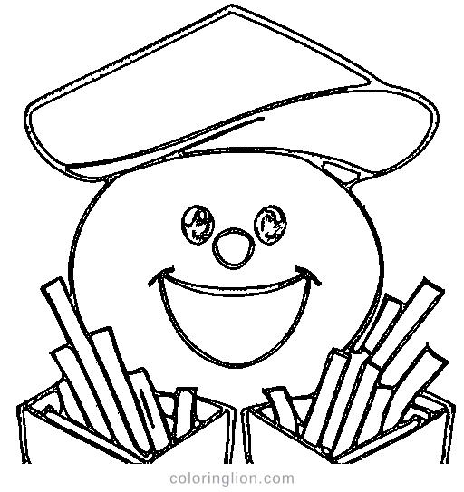 French fries Coloring Page