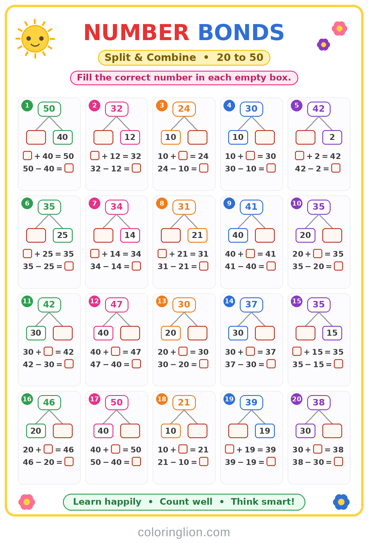 Number Bonds 27