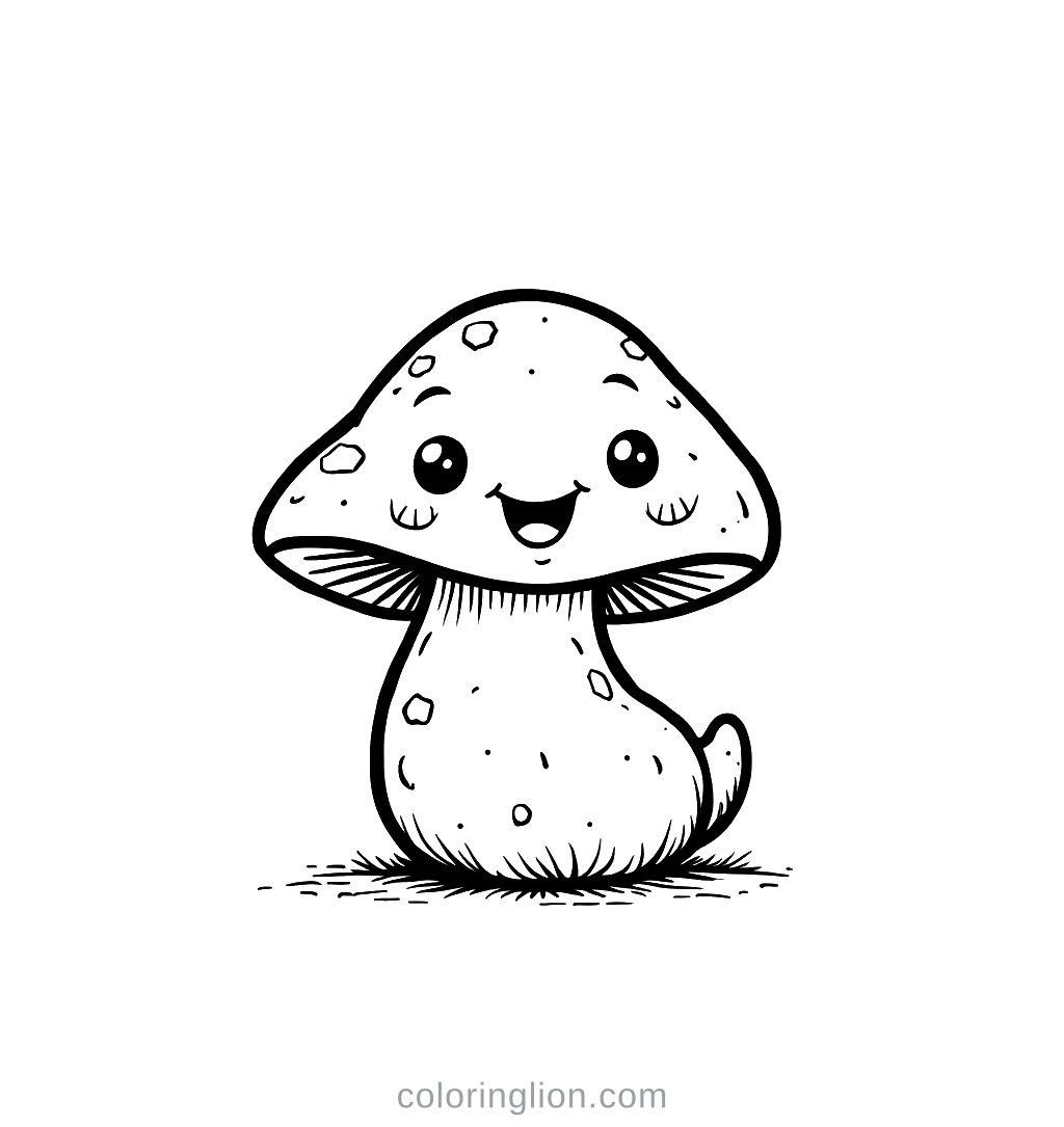 Mushroom Coloring Page