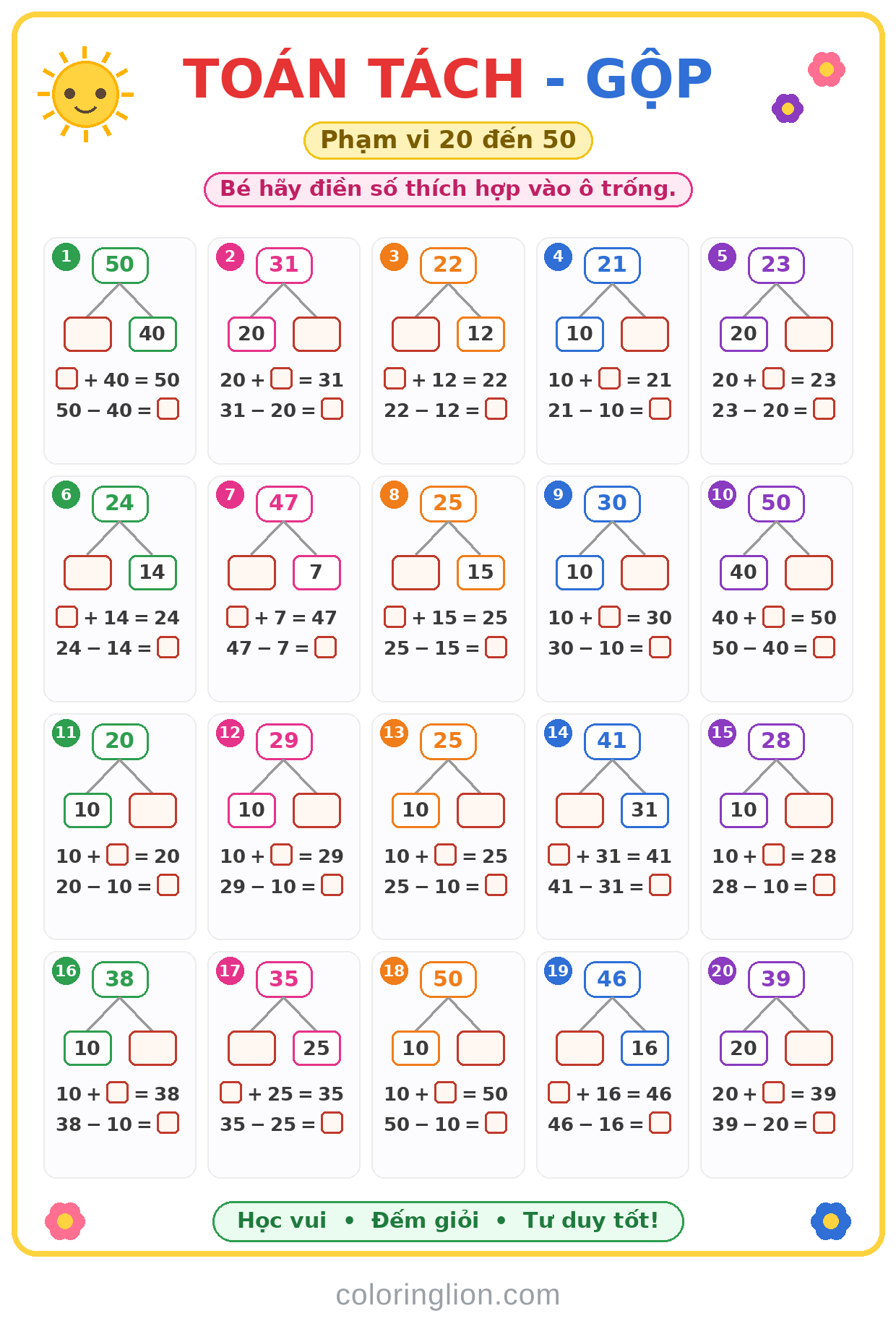 Tách – Gộp số 22