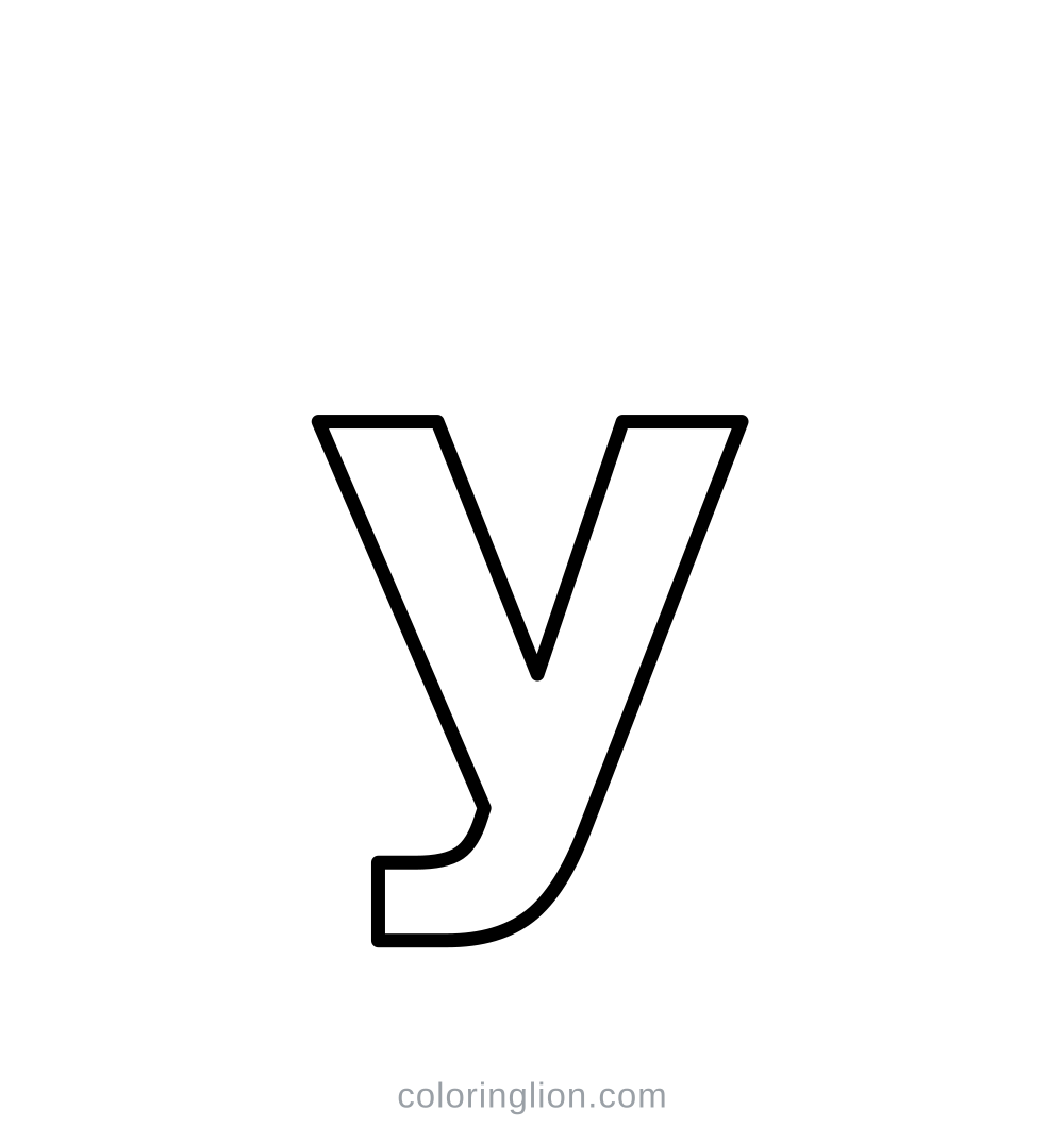 소문자 y 색칠 도안