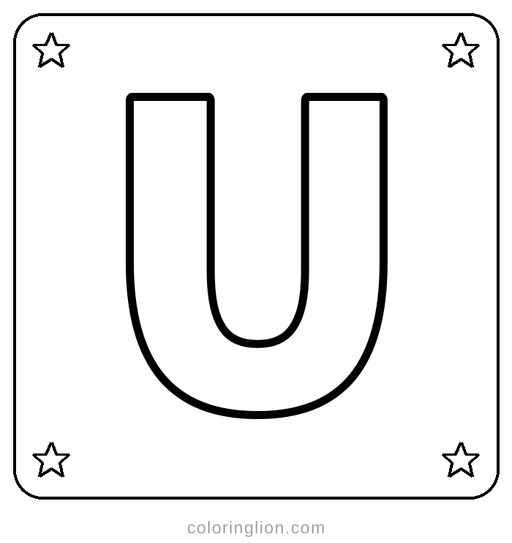 Letter U Coloring Page