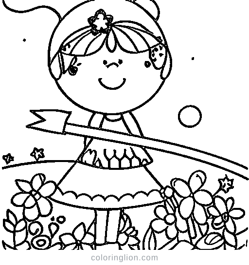 A flower fairy Coloring Page