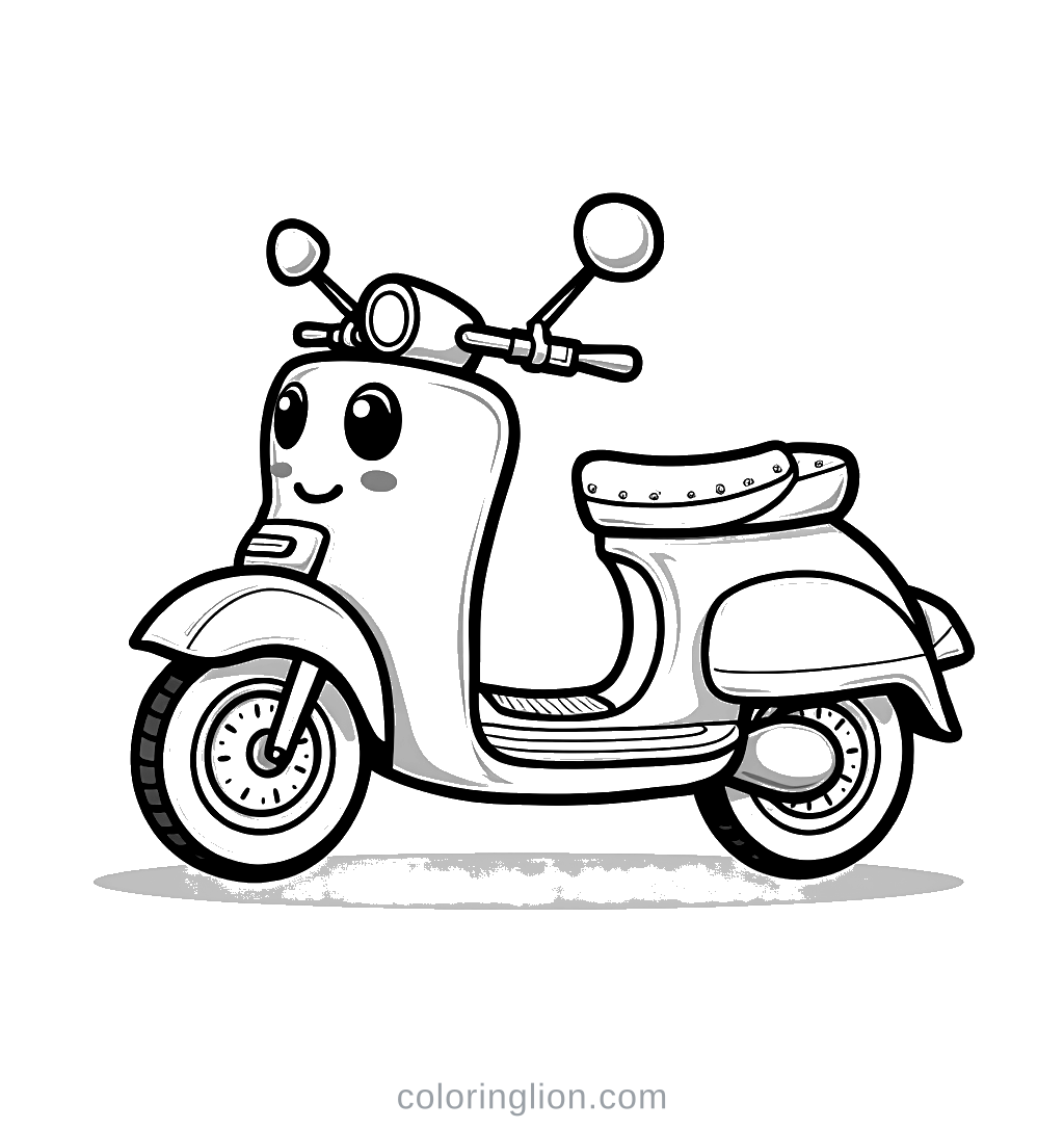 Motorcycle Coloring Page