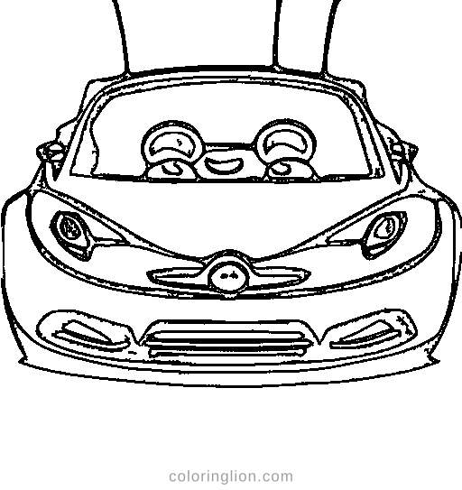A rally car Coloring Page