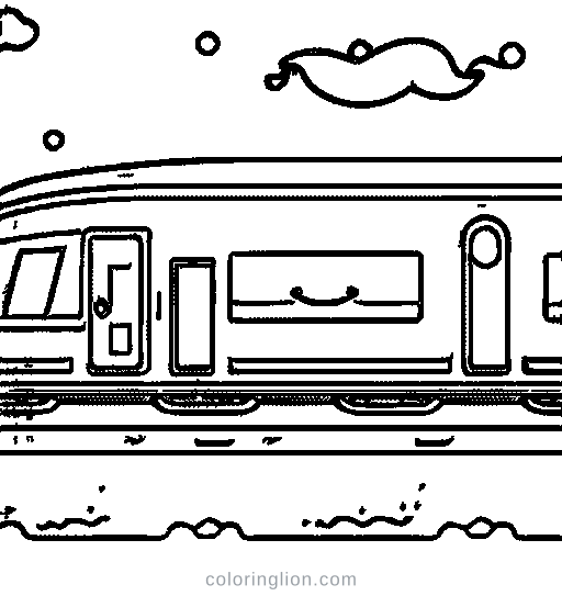 A high speed train Coloring Page