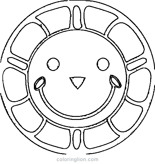 A smiling watermelon slice Coloring Page