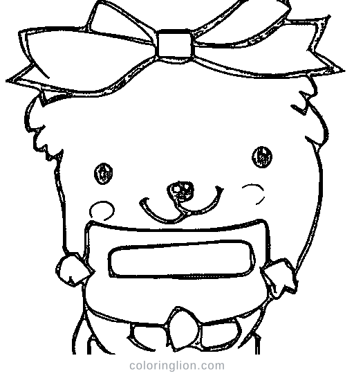 A gift box with a bow Coloring Page