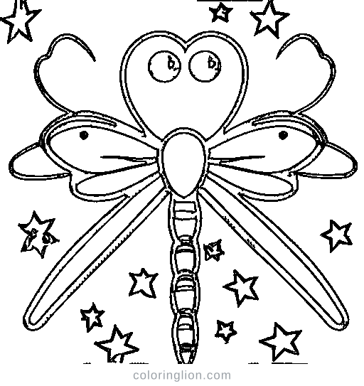 A dragonfly Coloring Page