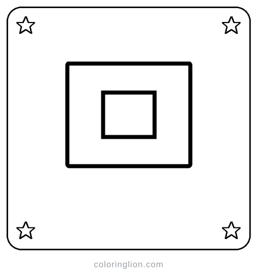 Hangul ㅁ Coloring Page