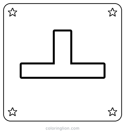 Hangul ㅗ Coloring Page