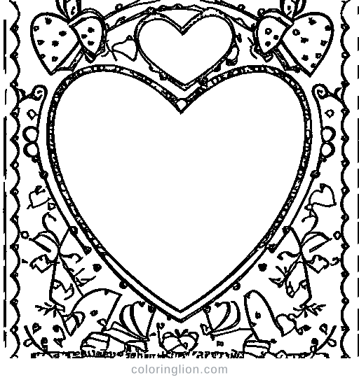 Two Hearts Coloring Page