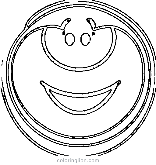A smiling apple Coloring Page